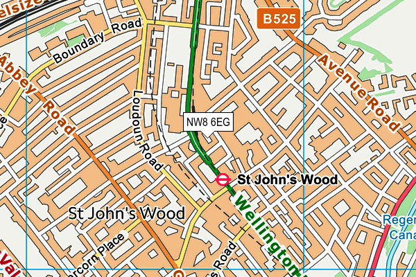 NW8 6EG map - OS VectorMap District (Ordnance Survey)