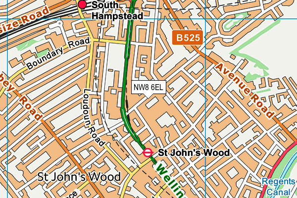 NW8 6EL map - OS VectorMap District (Ordnance Survey)