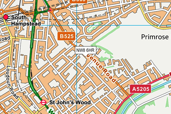 NW8 6HR map - OS VectorMap District (Ordnance Survey) NW8 6HR map - OS VectorMap District (Ordnance Survey)