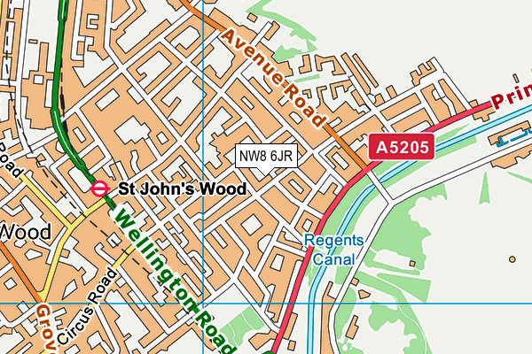 NW8 6JR map - OS VectorMap District (Ordnance Survey) NW8 6JR map - OS VectorMap District (Ordnance Survey)