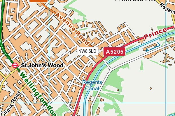 NW8 6LD map - OS VectorMap District (Ordnance Survey) NW8 6LD map - OS VectorMap District (Ordnance Survey)