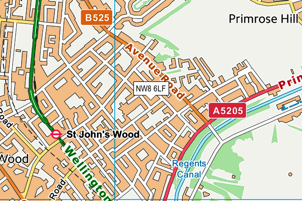 NW8 6LF map - OS VectorMap District (Ordnance Survey) NW8 6LF map - OS VectorMap District (Ordnance Survey)