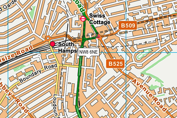 NW8 6NE map - OS VectorMap District (Ordnance Survey)