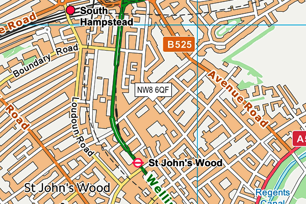 NW8 6QF map - OS VectorMap District (Ordnance Survey) NW8 6QF map - OS VectorMap District (Ordnance Survey)