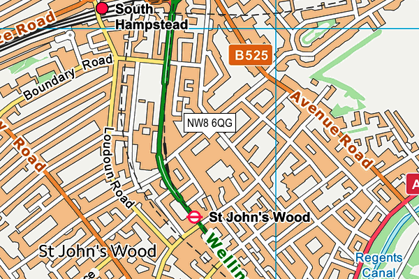 NW8 6QG map - OS VectorMap District (Ordnance Survey)