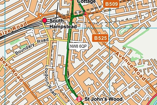 NW8 6QP map - OS VectorMap District (Ordnance Survey)