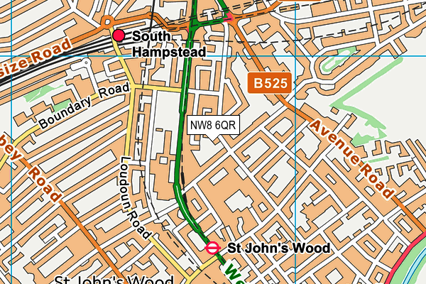 NW8 6QR map - OS VectorMap District (Ordnance Survey) NW8 6QR map - OS VectorMap District (Ordnance Survey)