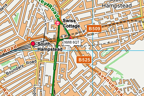 NW8 6QT map - OS VectorMap District (Ordnance Survey)