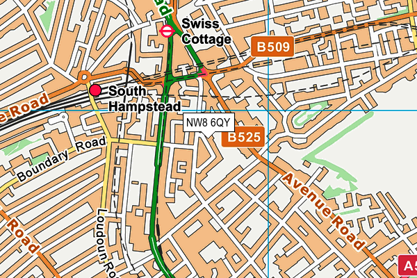 NW8 6QY map - OS VectorMap District (Ordnance Survey)