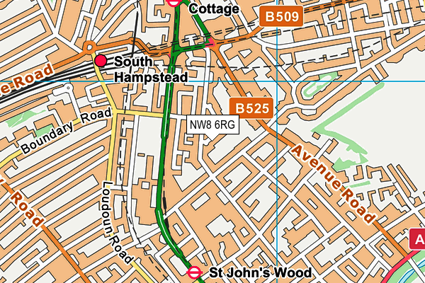 NW8 6RG map - OS VectorMap District (Ordnance Survey)