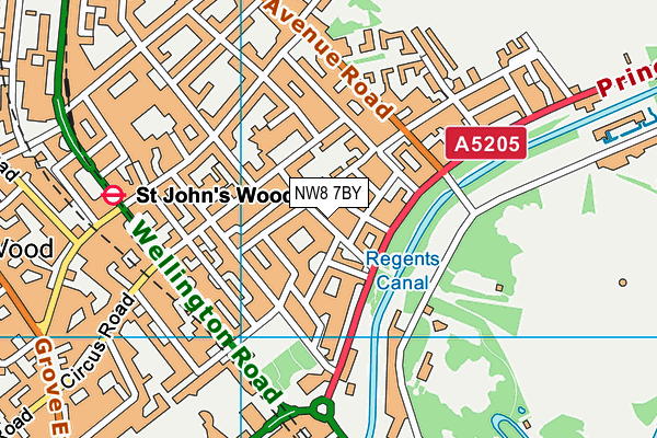 NW8 7BY map - OS VectorMap District (Ordnance Survey) NW8 7BY map - OS VectorMap District (Ordnance Survey)