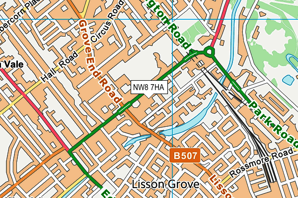 NW8 7HA map - OS VectorMap District (Ordnance Survey) NW8 7HA map - OS VectorMap District (Ordnance Survey)