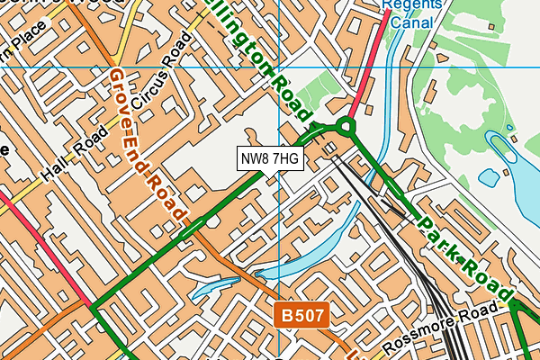 NW8 7HG map - OS VectorMap District (Ordnance Survey) NW8 7HG map - OS VectorMap District (Ordnance Survey)
