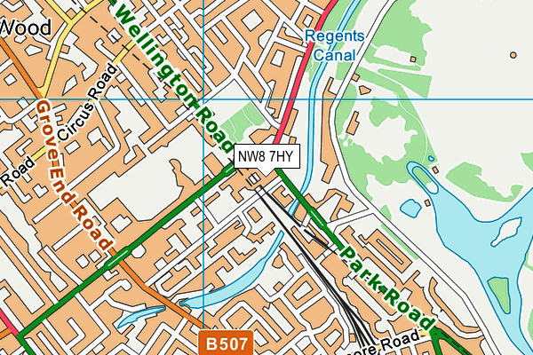 NW8 7HY map - OS VectorMap District (Ordnance Survey)