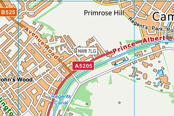 NW8 7LG map - OS VectorMap District (Ordnance Survey) NW8 7LG map - OS VectorMap District (Ordnance Survey)