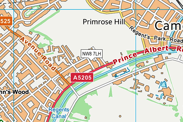 NW8 7LH map - OS VectorMap District (Ordnance Survey) NW8 7LH map - OS VectorMap District (Ordnance Survey)