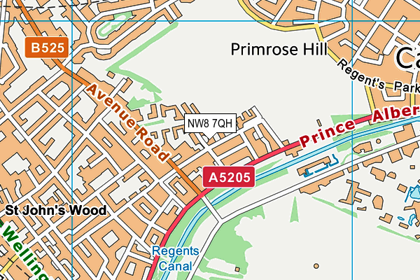 NW8 7QH map - OS VectorMap District (Ordnance Survey) NW8 7QH map - OS VectorMap District (Ordnance Survey)