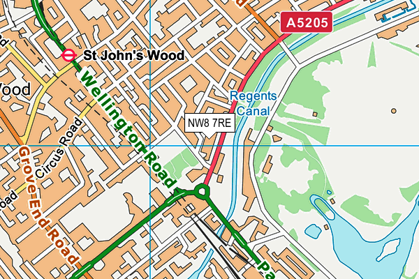 NW8 7RE map - OS VectorMap District (Ordnance Survey) NW8 7RE map - OS VectorMap District (Ordnance Survey)