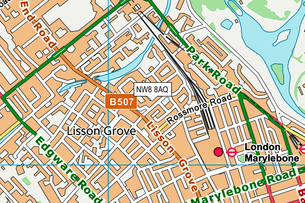 NW8 8AQ map - OS VectorMap District (Ordnance Survey) NW8 8AQ map - OS VectorMap District (Ordnance Survey)