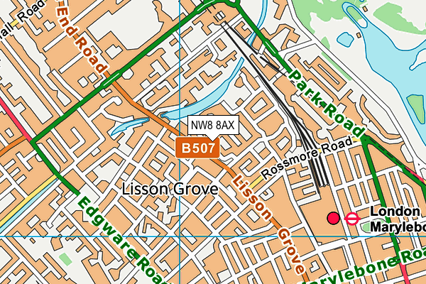 NW8 8AX map - OS VectorMap District (Ordnance Survey) NW8 8AX map - OS VectorMap District (Ordnance Survey)