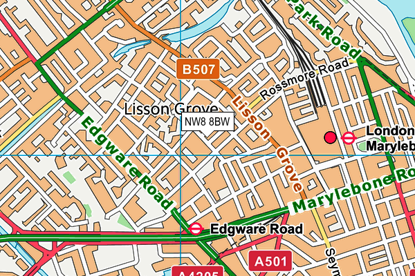 NW8 8BW map - OS VectorMap District (Ordnance Survey) NW8 8BW map - OS VectorMap District (Ordnance Survey)