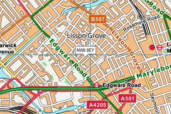 NW8 8EY map - OS VectorMap District (Ordnance Survey) NW8 8EY map - OS VectorMap District (Ordnance Survey)