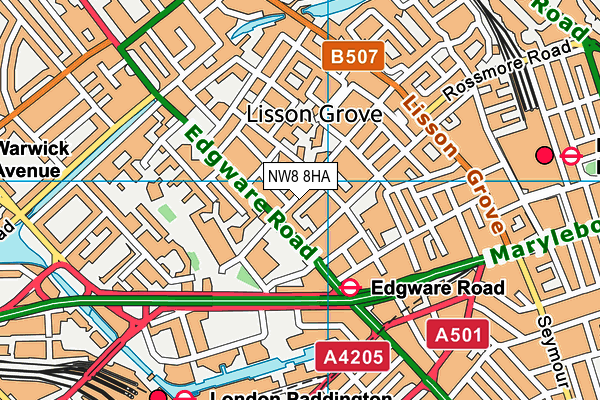 NW8 8HA map - OS VectorMap District (Ordnance Survey) NW8 8HA map - OS VectorMap District (Ordnance Survey)