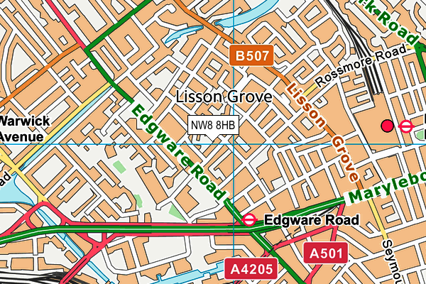 NW8 8HB map - OS VectorMap District (Ordnance Survey) NW8 8HB map - OS VectorMap District (Ordnance Survey)