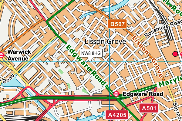 NW8 8HG map - OS VectorMap District (Ordnance Survey) NW8 8HG map - OS VectorMap District (Ordnance Survey)