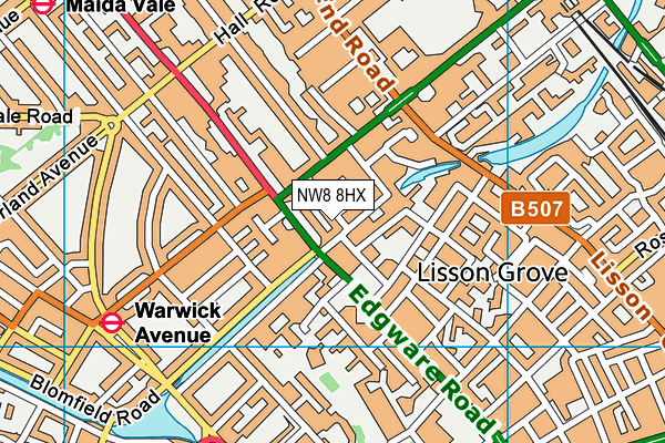 NW8 8HX map - OS VectorMap District (Ordnance Survey) NW8 8HX map - OS VectorMap District (Ordnance Survey)