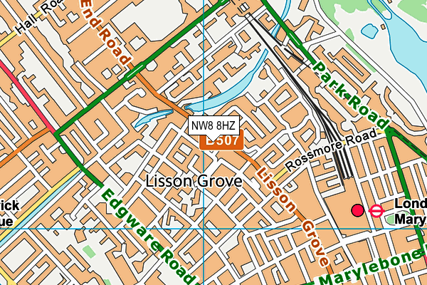 NW8 8HZ map - OS VectorMap District (Ordnance Survey) NW8 8HZ map - OS VectorMap District (Ordnance Survey)