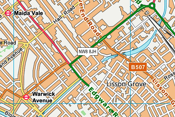 NW8 8JH map - OS VectorMap District (Ordnance Survey)