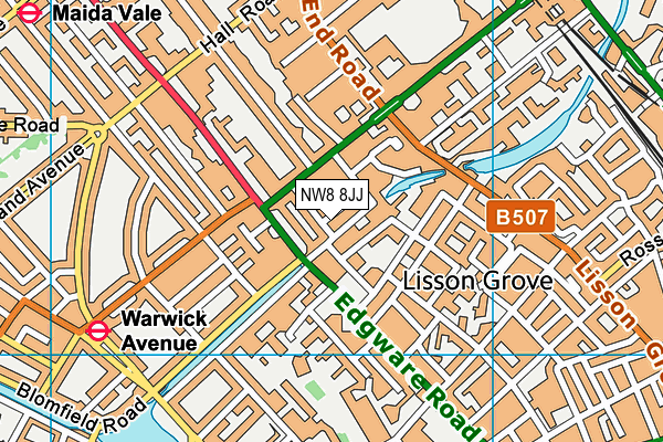 NW8 8JJ map - OS VectorMap District (Ordnance Survey) NW8 8JJ map - OS VectorMap District (Ordnance Survey)