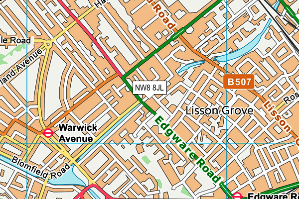 NW8 8JL map - OS VectorMap District (Ordnance Survey) NW8 8JL map - OS VectorMap District (Ordnance Survey)