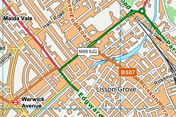 NW8 8JQ map - OS VectorMap District (Ordnance Survey)