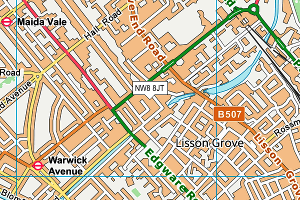NW8 8JT map - OS VectorMap District (Ordnance Survey) NW8 8JT map - OS VectorMap District (Ordnance Survey)