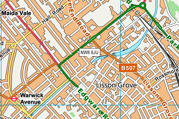 NW8 8JU map - OS VectorMap District (Ordnance Survey) NW8 8JU map - OS VectorMap District (Ordnance Survey)