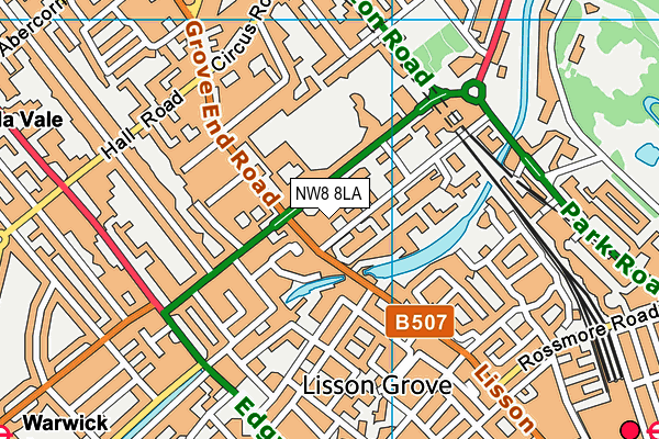 NW8 8LA map - OS VectorMap District (Ordnance Survey)