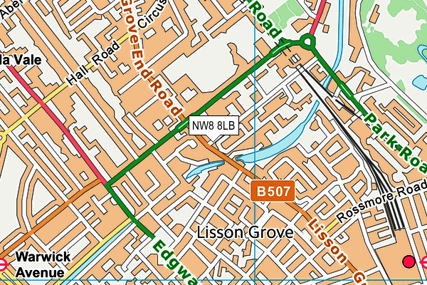 NW8 8LB map - OS VectorMap District (Ordnance Survey) NW8 8LB map - OS VectorMap District (Ordnance Survey)