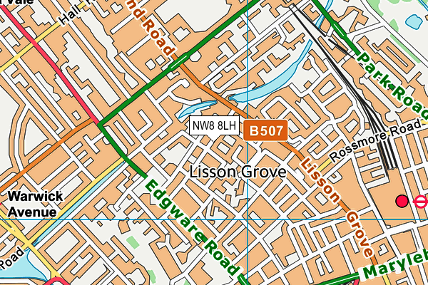 NW8 8LH map - OS VectorMap District (Ordnance Survey) NW8 8LH map - OS VectorMap District (Ordnance Survey)
