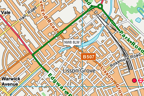 NW8 8LW map - OS VectorMap District (Ordnance Survey) NW8 8LW map - OS VectorMap District (Ordnance Survey)
