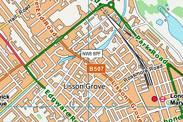 NW8 8PF map - OS VectorMap District (Ordnance Survey) NW8 8PF map - OS VectorMap District (Ordnance Survey)