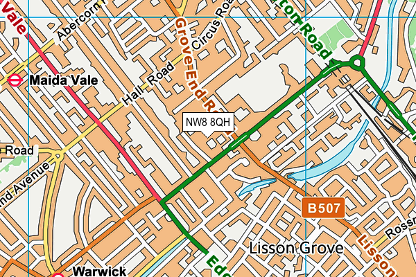 NW8 8QH map - OS VectorMap District (Ordnance Survey) NW8 8QH map - OS VectorMap District (Ordnance Survey)