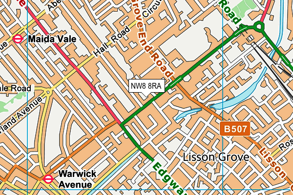 NW8 8RA map - OS VectorMap District (Ordnance Survey) NW8 8RA map - OS VectorMap District (Ordnance Survey)