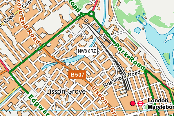 NW8 8RZ map - OS VectorMap District (Ordnance Survey) NW8 8RZ map - OS VectorMap District (Ordnance Survey)