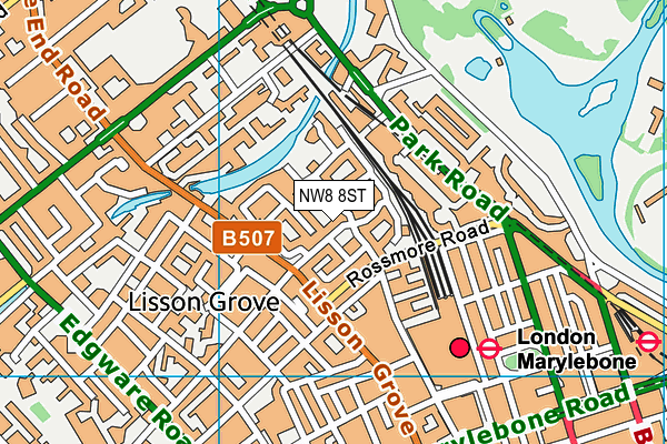 NW8 8ST map - OS VectorMap District (Ordnance Survey) NW8 8ST map - OS VectorMap District (Ordnance Survey)