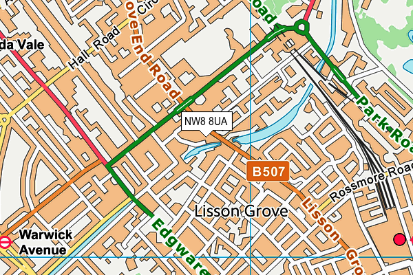 NW8 8UA map - OS VectorMap District (Ordnance Survey)