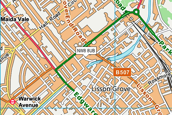NW8 8UB map - OS VectorMap District (Ordnance Survey) NW8 8UB map - OS VectorMap District (Ordnance Survey)