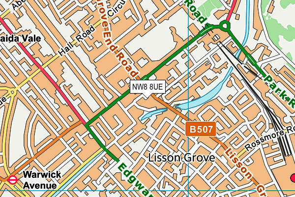 NW8 8UE map - OS VectorMap District (Ordnance Survey) NW8 8UE map - OS VectorMap District (Ordnance Survey)