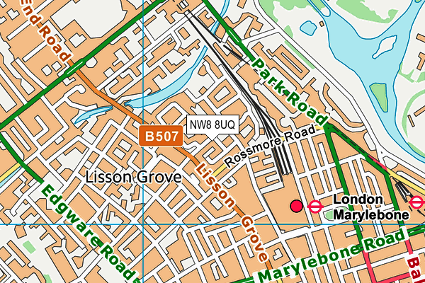 NW8 8UQ map - OS VectorMap District (Ordnance Survey) NW8 8UQ map - OS VectorMap District (Ordnance Survey)